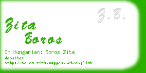 zita boros business card